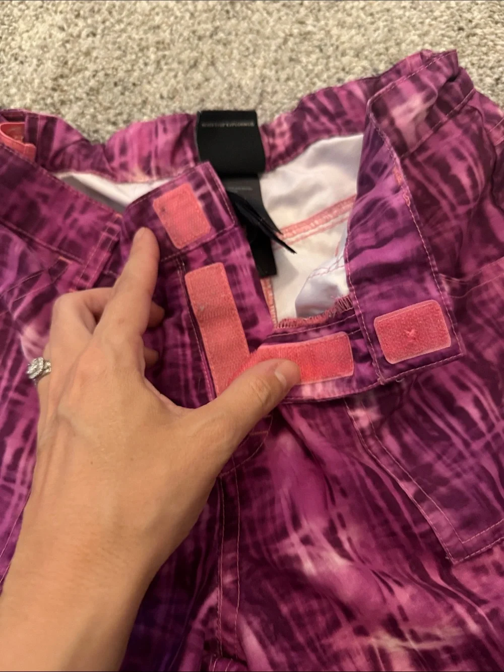 The North Face girls Purple Tie-Dye Board Swim Shorts Medium 10/12